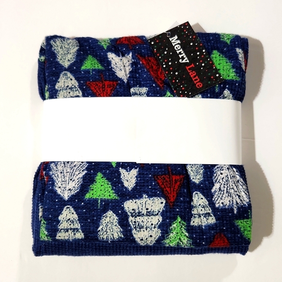 Merry Lane Men's XL Midnight Blue  Christmas Tree 2pc Pajama Set - Picture 4 of 5